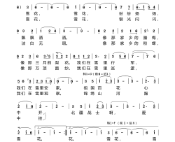 雪花简谱-李双江演唱-时祥/程明秦词曲