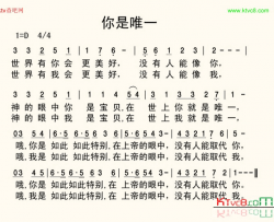 你是唯一简谱