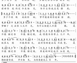 前世约定今生见简谱-张雨儿演唱-杰哥哥、思雨/杰哥哥、思雨词曲
