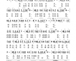 新疆姑娘简谱-翔云演唱-徐环宙/高福友词曲