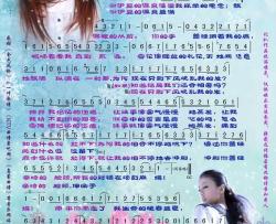 飘雪简谱-韩雪演唱歌曲-心烛001曲谱