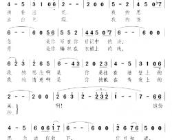 情思简谱-肖川词 颂今曲