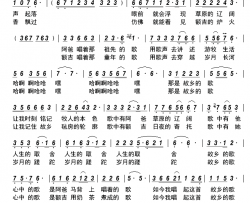 故乡的歌简谱-何乌兰演唱-古弓制谱