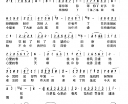 春之恋简谱-梅茜演唱-囚龙戏水、靳利民/孙向岭词曲