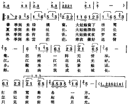 邓丽君演唱金曲：四季歌简谱-邓丽君演唱-田汉/贺渌汀词曲