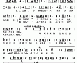 红杜鹃简谱-王丽达演唱-王东明、邱云/朝乐蒙词曲