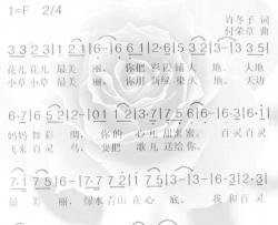 最美丽简谱-许冬子词/付荣章曲