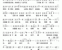 山里的孩子简谱-乌兰图雅演唱-汪彦平、郑福江/李凯稠词曲
