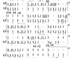 祖国，你在我们的追梦里低音分解〖129〗简谱-陈普演唱-臧辉先、陈普/陈普词曲