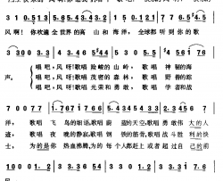 [前苏联]风之歌简谱