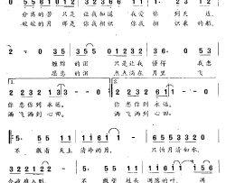 想你的泪好咸电视剧《天凉好个秋》主题曲简谱