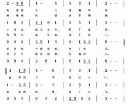 幸福的傣家人简谱-靖子麦莱词/周斌曲