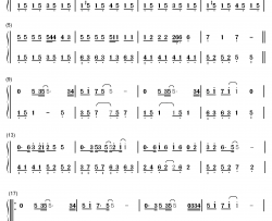 陷阱钢琴简谱-数字双手-王北车