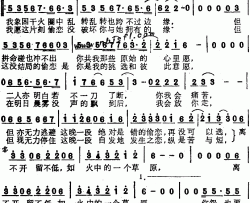 烧简谱-粤语林忆莲-