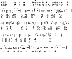披发仗剑旷野中简谱-洪昌演唱-洪昌/洪昌词曲