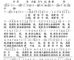 我爱你中国简谱-叶佩英演唱-落红制作曲谱