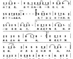 万紫千红电视剧《火帅》片头曲简谱