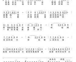 高原情简谱-陈武峰 江峰 词曲