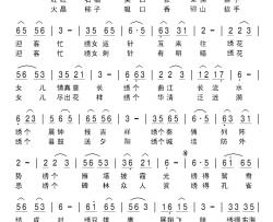 绣女绣吉祥简谱-王科词/刘北休曲