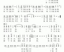 中国鼓2008央视元宵晚会歌曲简谱-张也演唱