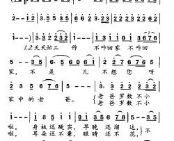 老爸简谱-张凯词 王文东曲