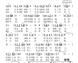 光荣啊，人民军工简谱