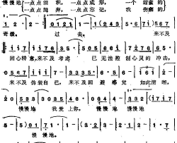 苏芮演唱金曲：慢慢地简谱