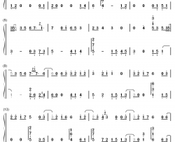 六七月钢琴简谱-数字双手-赵贝尔