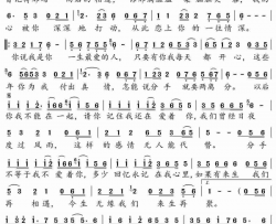 分手情还在简谱-张雨儿演唱-杰哥哥/杰哥哥词曲