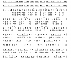 月亮圆了的时候简谱-黄萍演唱-林雄威/黄萍词曲