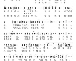 回家吃饭啦简谱-汤非演唱-刘顶柱/赛音词曲