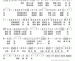 西部，让我走进你简谱-钟丽燕演唱-曹永/孟卫东词曲