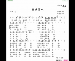 重庆男人简谱-刘昌明演唱-唐乾熙/刘昌贵词曲