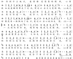 亲爱的别让我受伤简谱-庞晓宇演唱-程建平/天浩词曲