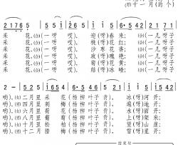 采花简谱-宁夏民歌