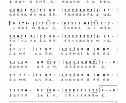 红尘的你我简谱(歌词)-冷漠演唱-桃李醉春风记谱