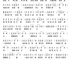翱翔在东方简谱-许强演唱-李若兰/天子俊词曲