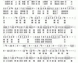 回到草原简谱-扎西演唱-玉洁/刘国亮词曲