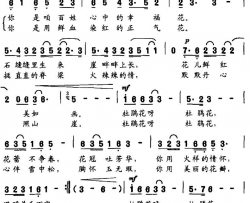 火红的杜鹃花简谱-谭晶演唱