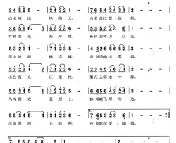 南北盘江红水河简谱