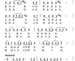 西部印象简谱-陈道斌词/王胜利曲王宏伟-