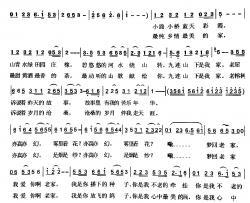 梦回老家简谱-朱建明词 陈晓敏曲