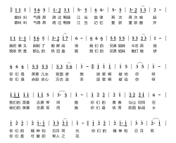 颂歌献给志愿军纪念抗美援朝胜利70周年简谱