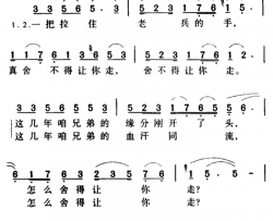 军歌金曲：再见吧，老兵简谱