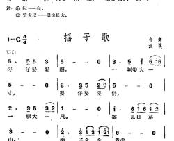 摇子歌简谱-台湾民歌