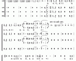 怒吼吧，黄河《黄河大合唱》选曲简谱