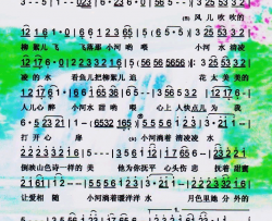 小河淌水【彩谱】简谱-王二妮·阿宝演唱