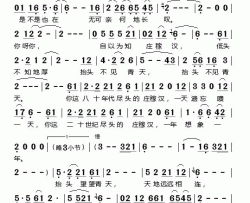 八十年代庄稼汉简谱-杭天琪演唱-张征/叶敏词曲