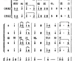 地雷战同名电影主题曲简谱