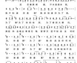 为了谁简谱-董文华演唱-罗迪制作曲谱